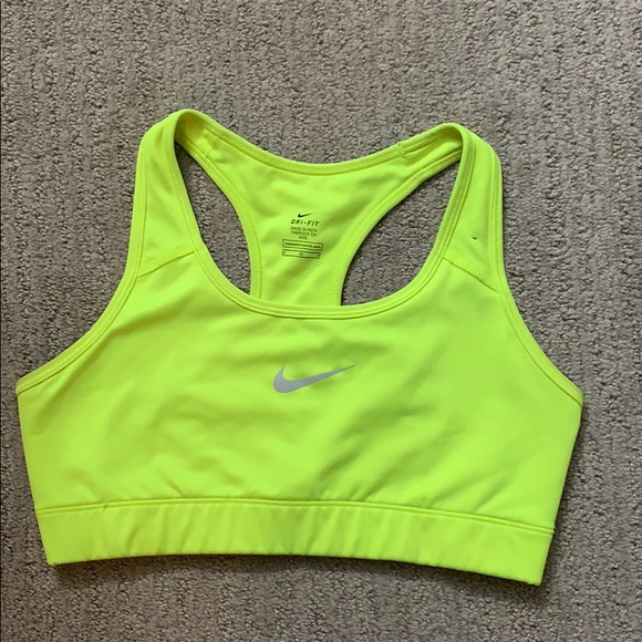 yellow nike bra